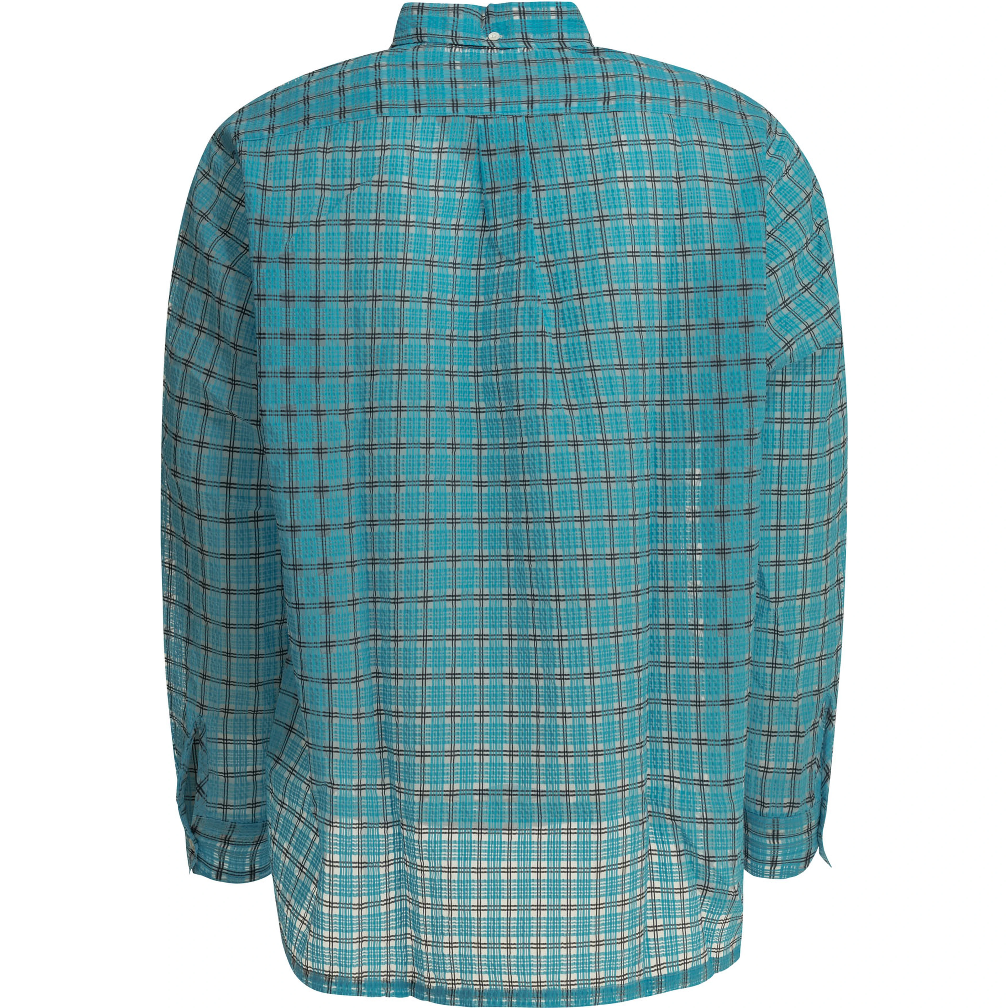 "Open BD Nylon Airy Plaid" Casual Shirt