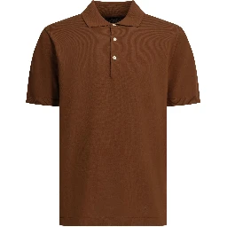 Cotton button-down polo shirt