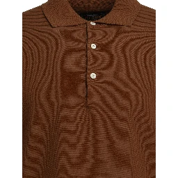 Cotton button-down polo shirt