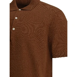 Cotton button-down polo shirt