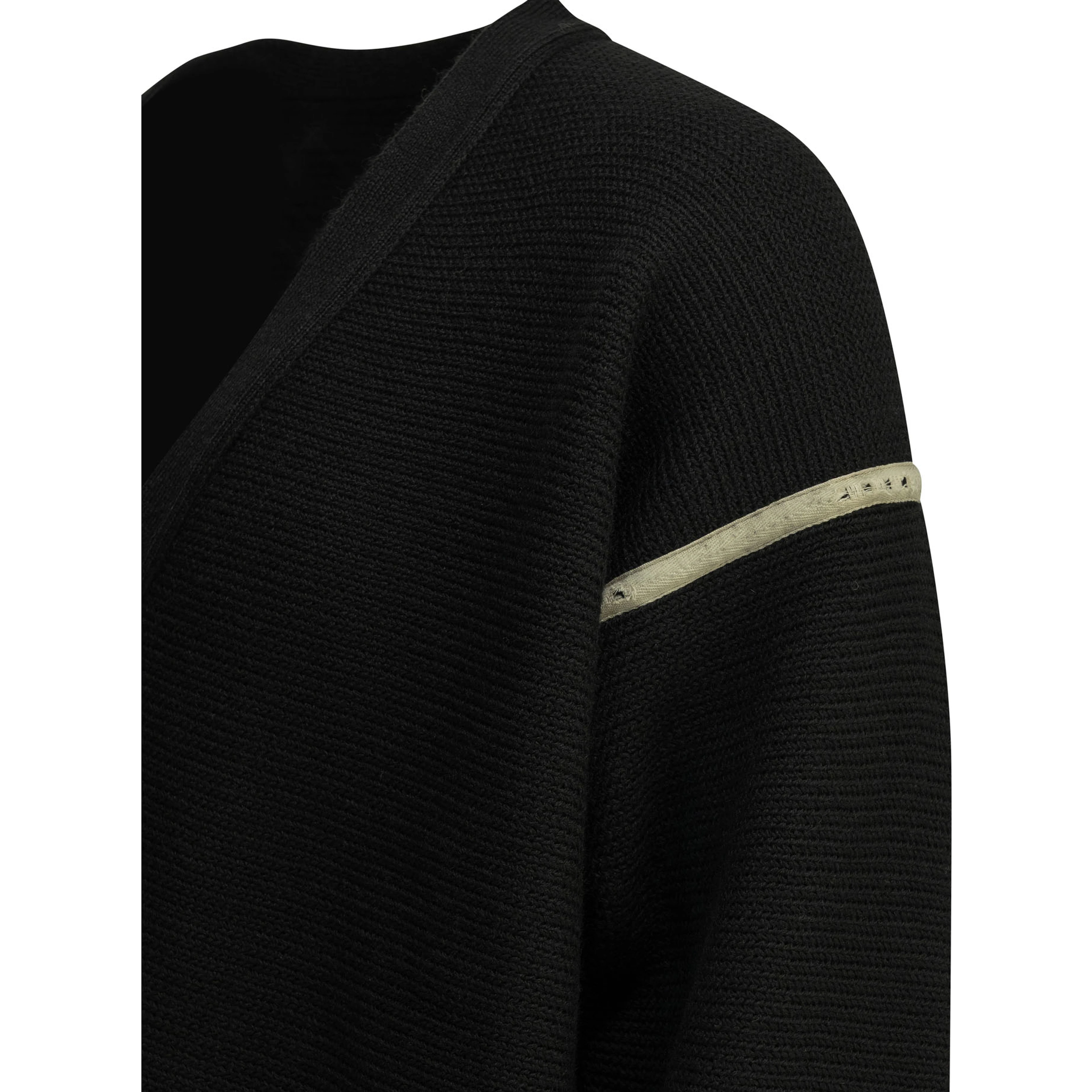 Wool cardigan with patches