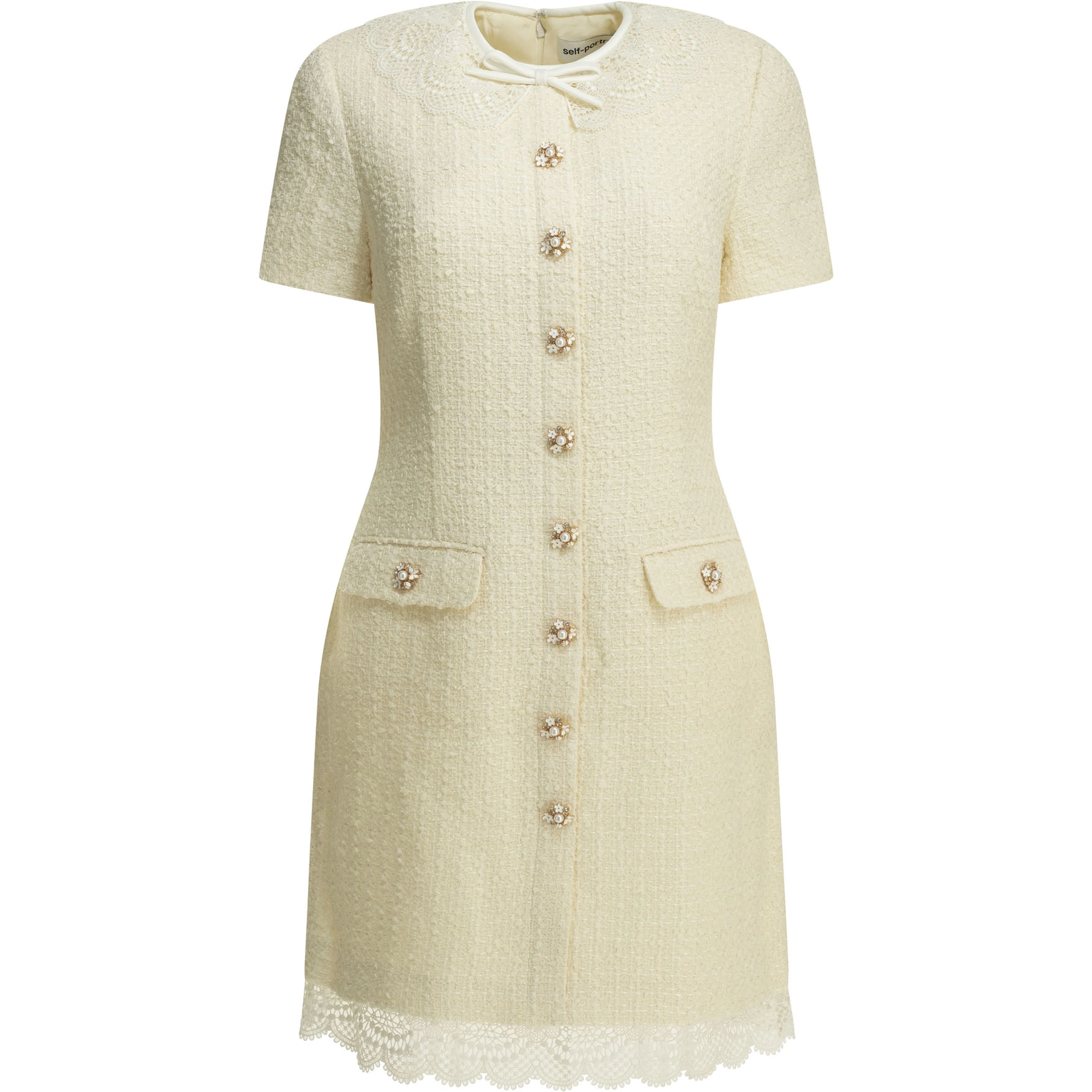 Short dress with lace details