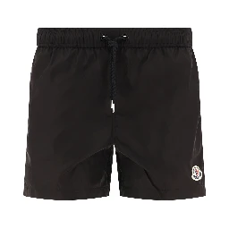 Swim shorts with logo patch