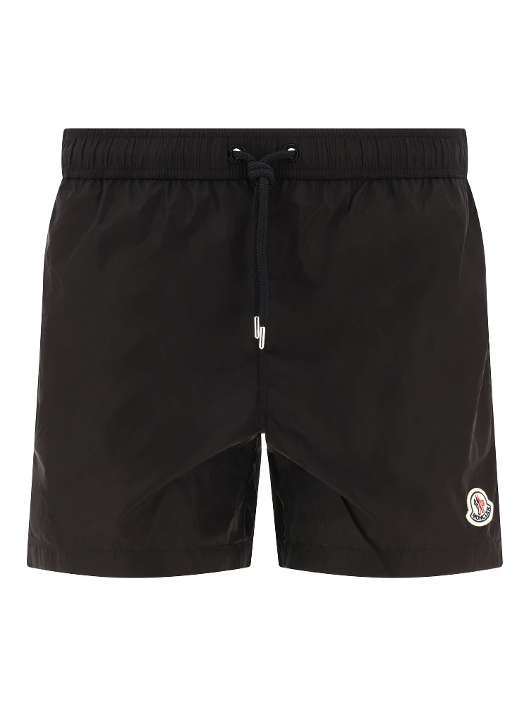 Swim shorts with logo patch