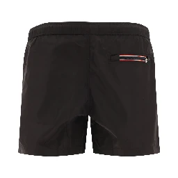 Swim shorts with logo patch