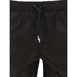 Swim shorts with logo patch