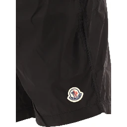 Swim shorts with logo patch