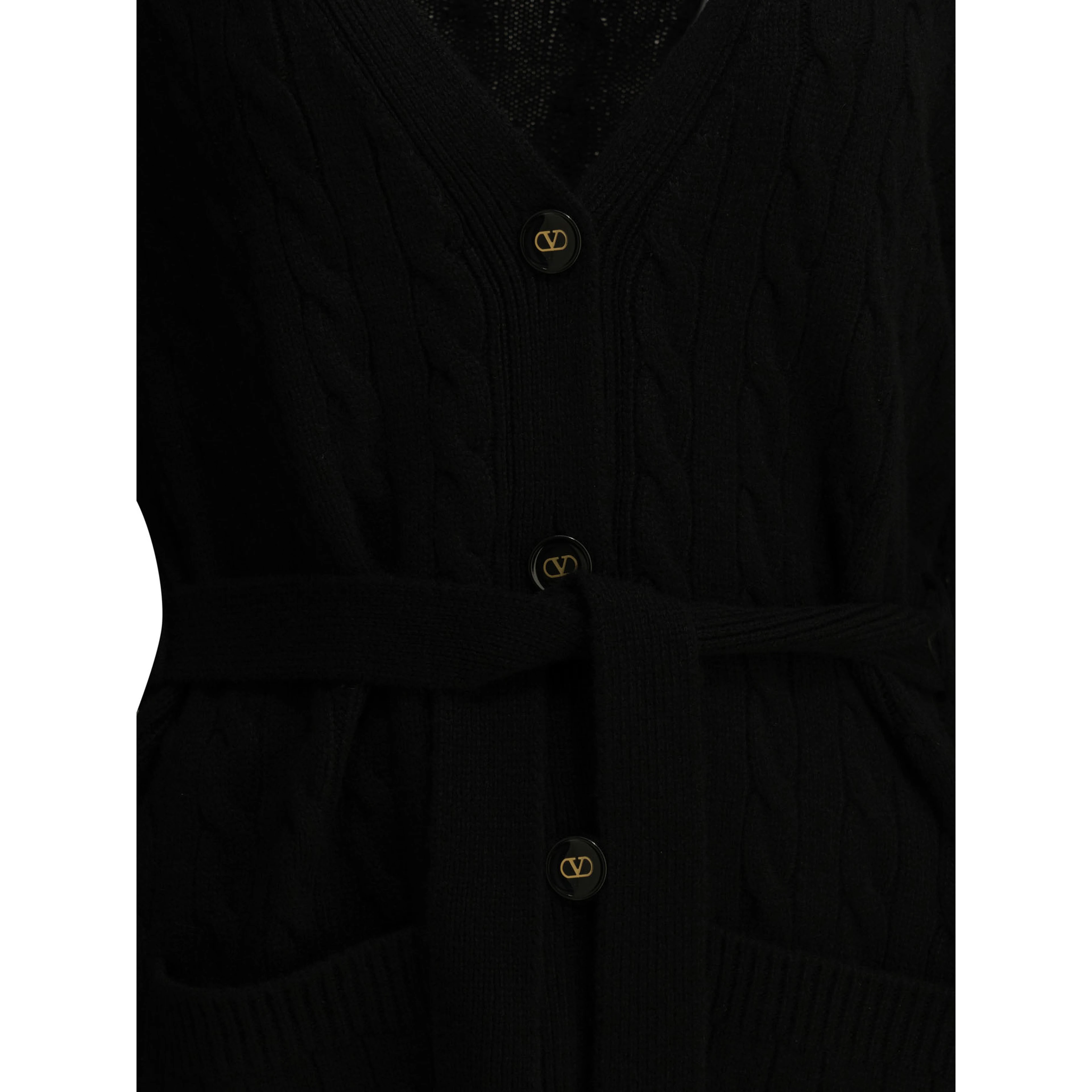 Cashmere cable-knit cardigan
