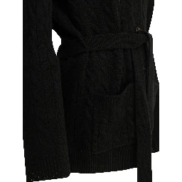 Cashmere cable-knit cardigan