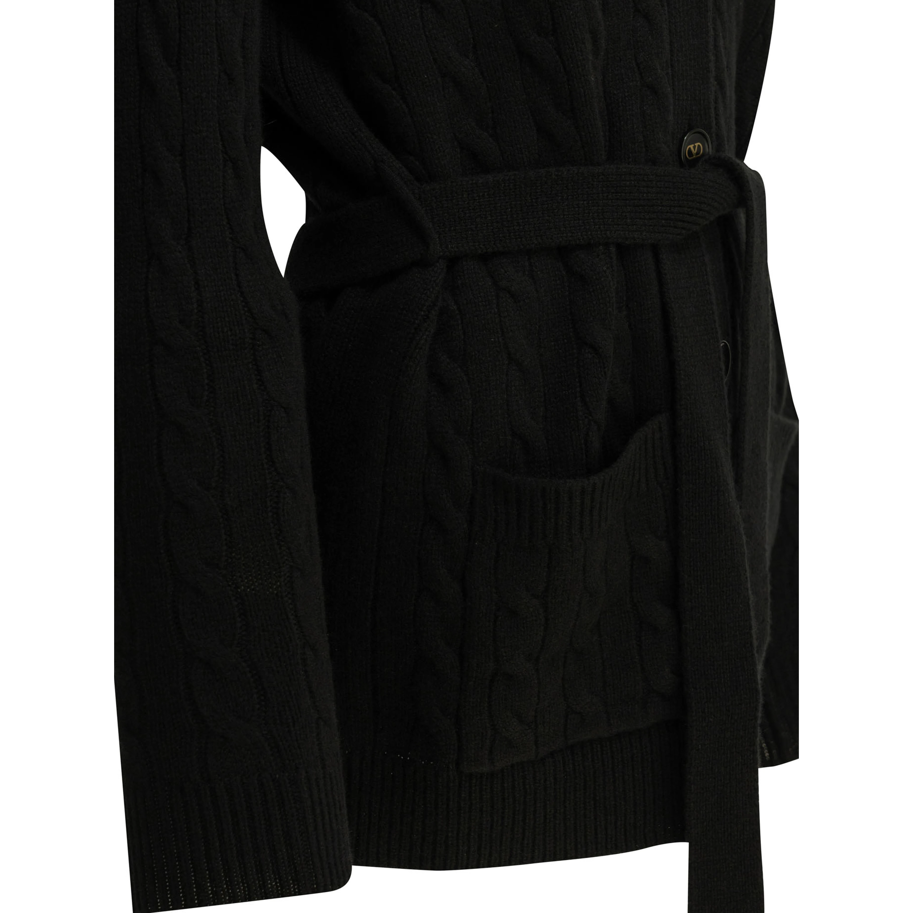 Cashmere cable-knit cardigan