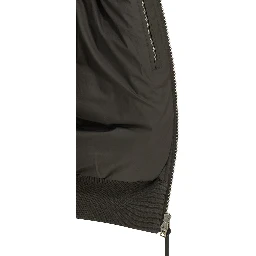 Nylon and wool short down jacket