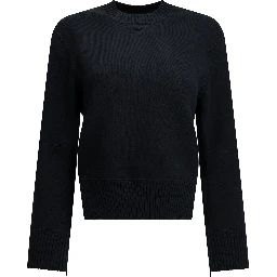 Crew-neck sweater made of a cotton-cashmere blend
