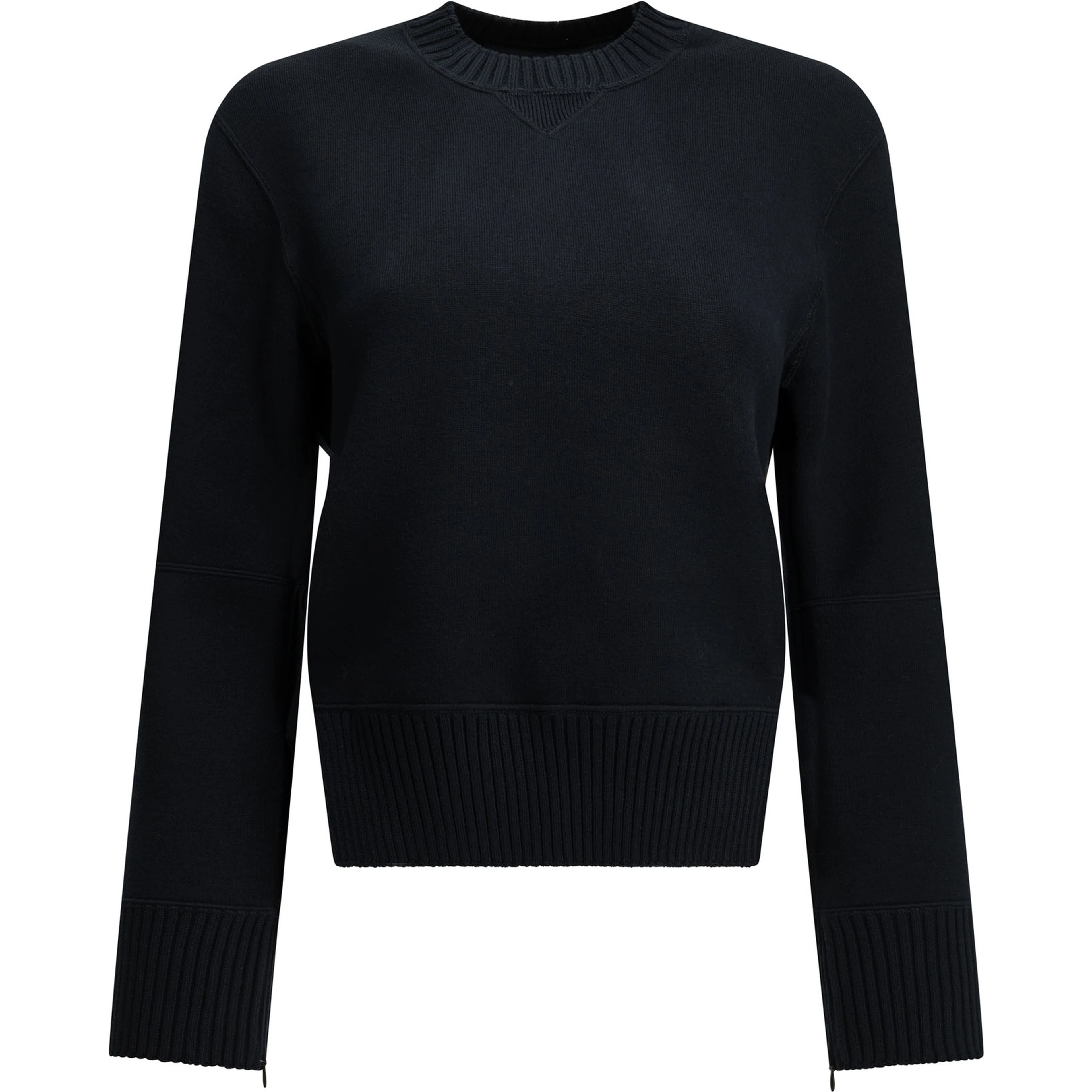 Crew-neck sweater made of a cotton-cashmere blend