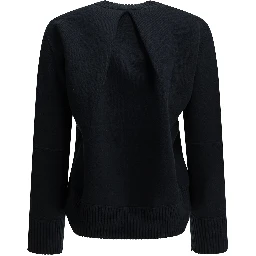 Crew-neck sweater made of a cotton-cashmere blend
