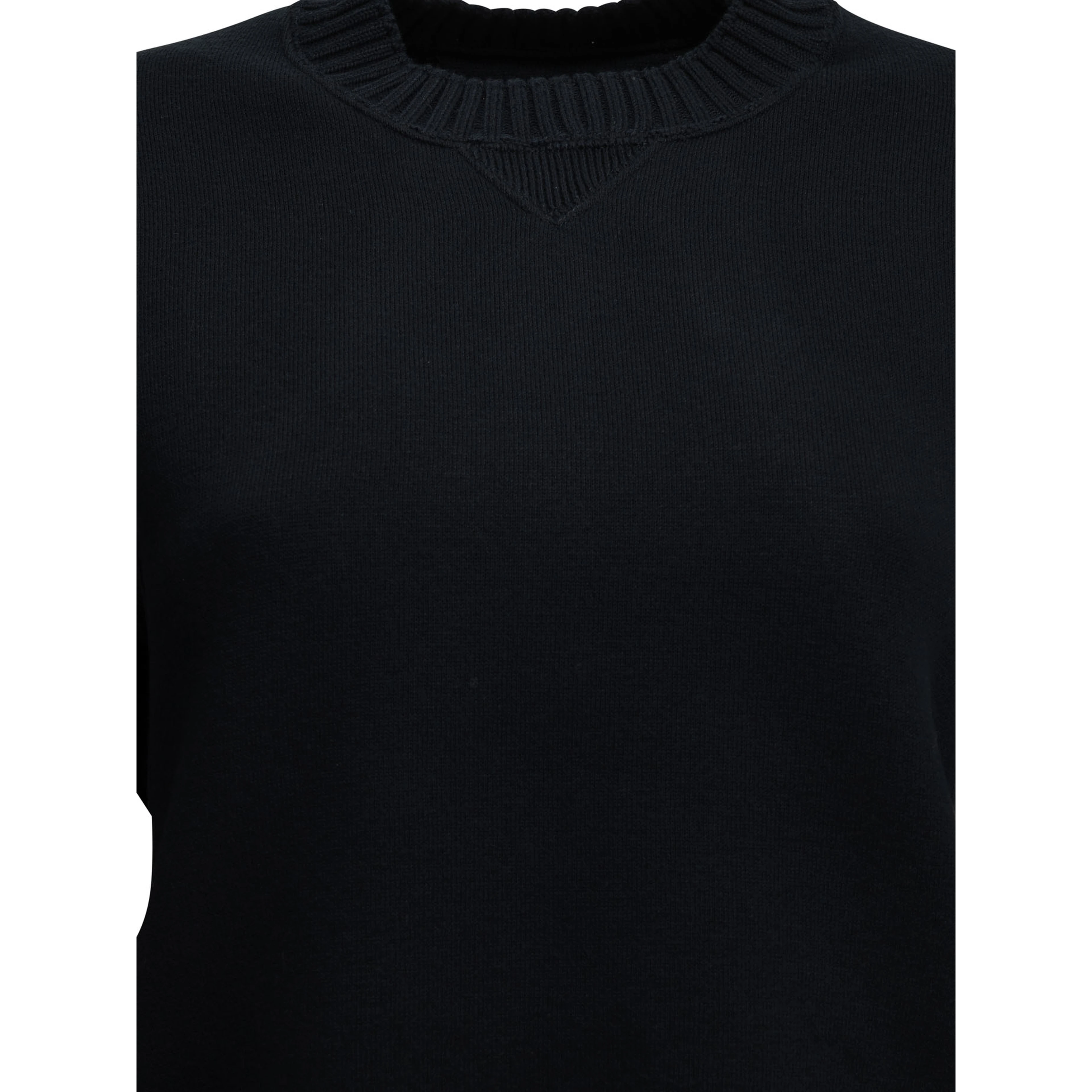 Crew-neck sweater made of a cotton-cashmere blend