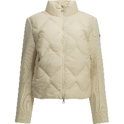 Padded wool cardigan
