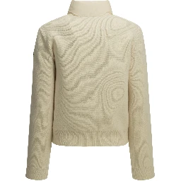Padded wool cardigan