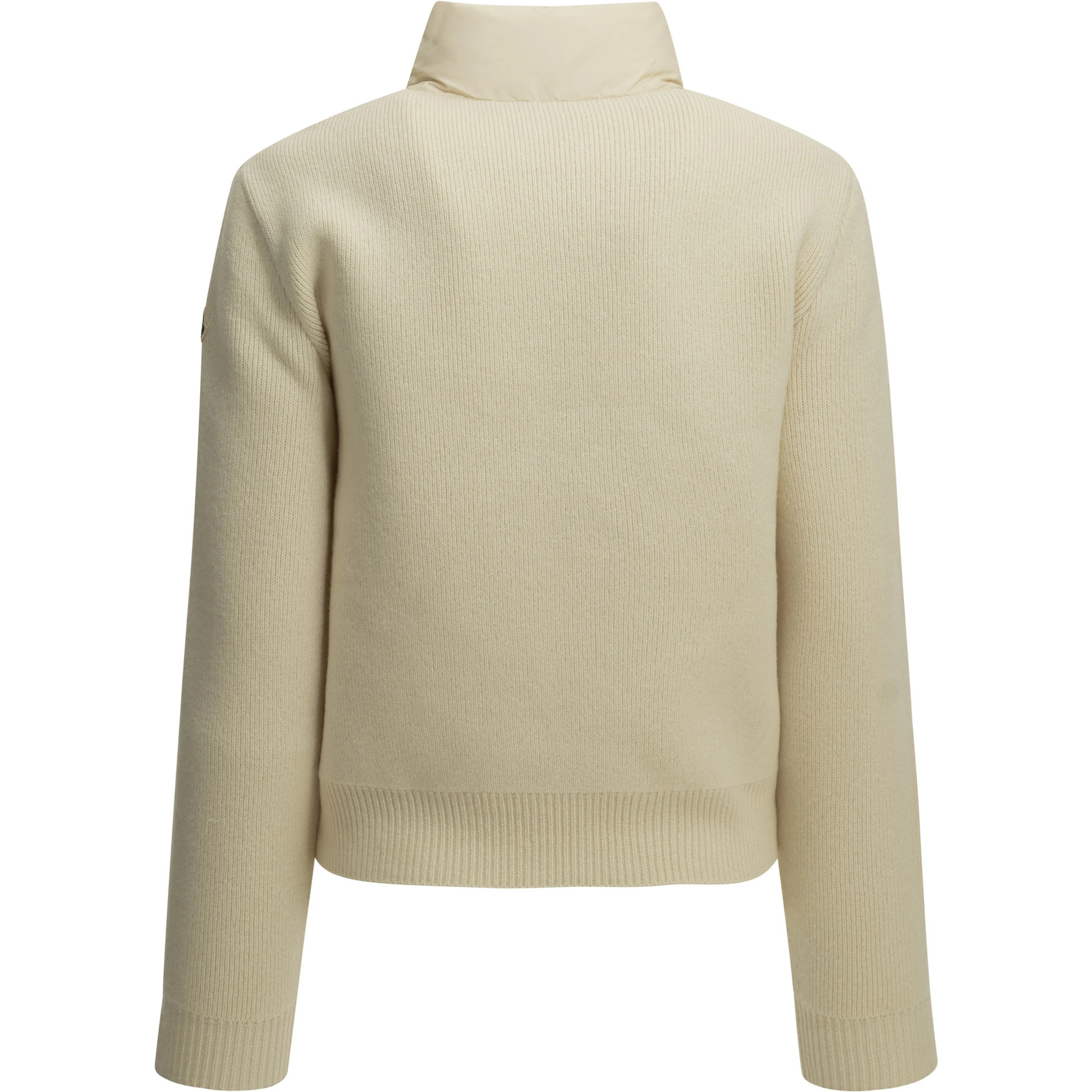 Padded wool cardigan