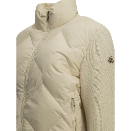 Padded wool cardigan