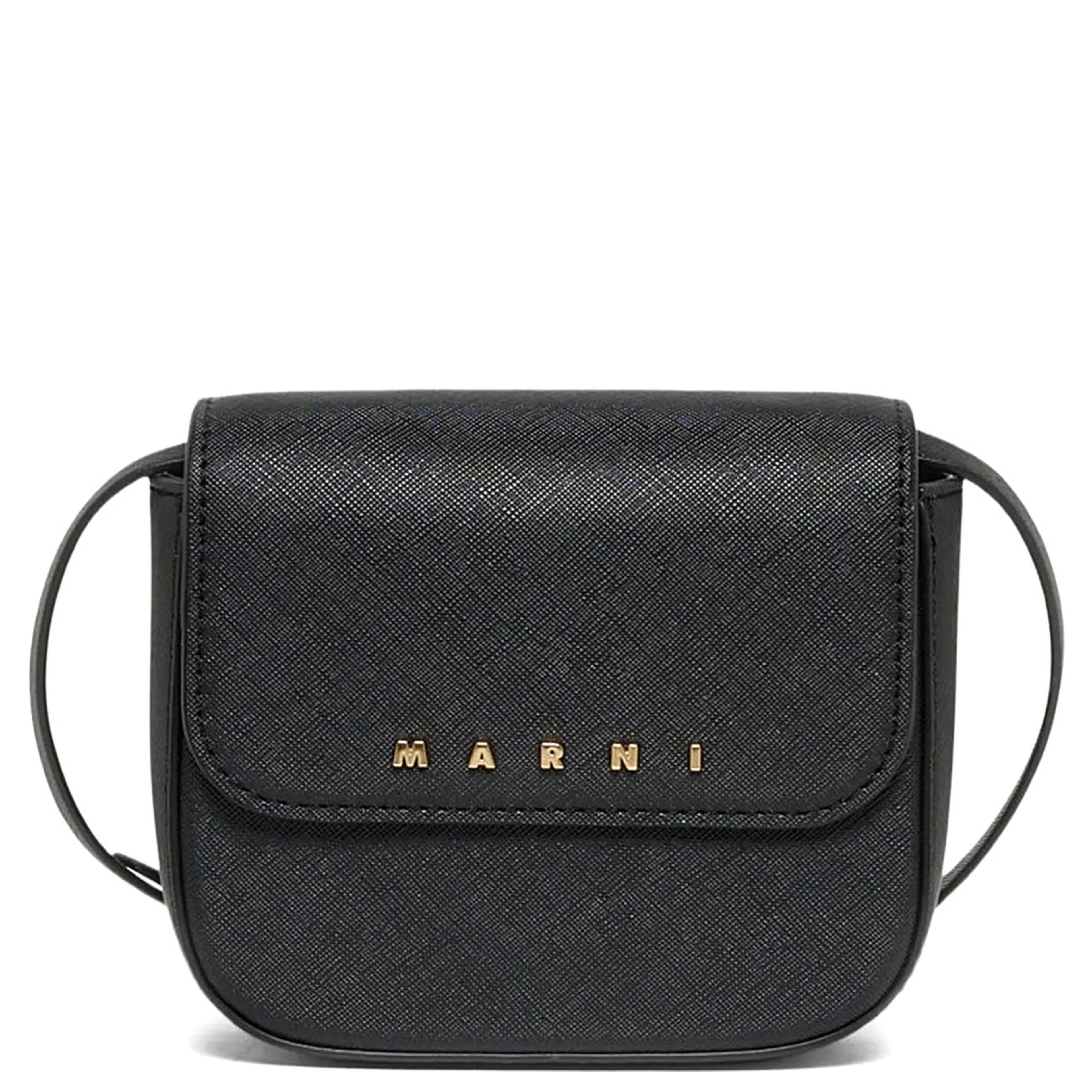 Punk Black Crossbody bag with Logo lettering on the front in Ecoleather Girl
