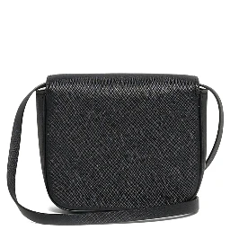 Punk Black Crossbody bag with Logo lettering on the front in Ecoleather Girl