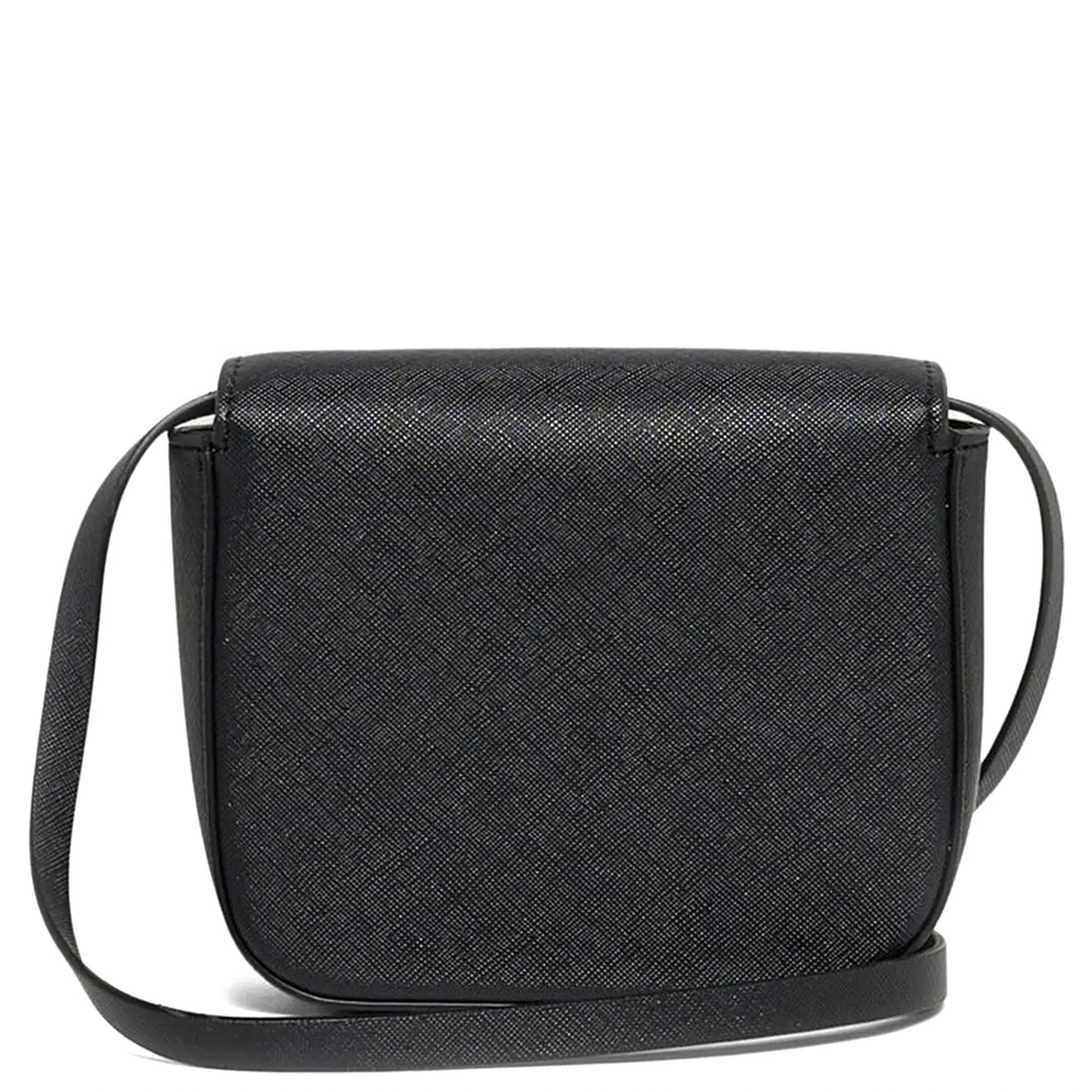 Punk Black Crossbody bag with Logo lettering on the front in Ecoleather Girl
