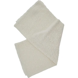 White Blanket with scalloped edge and all-over embroidery in blend viscose baby