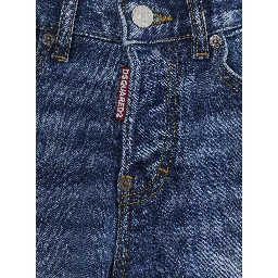 Stanislav Blue Jeans with Faded Design and Logo Patch on the Back in Denim Boy