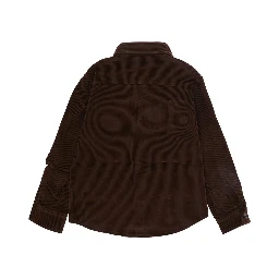 Brown Shirt with logo patch on the front in velvet Girl