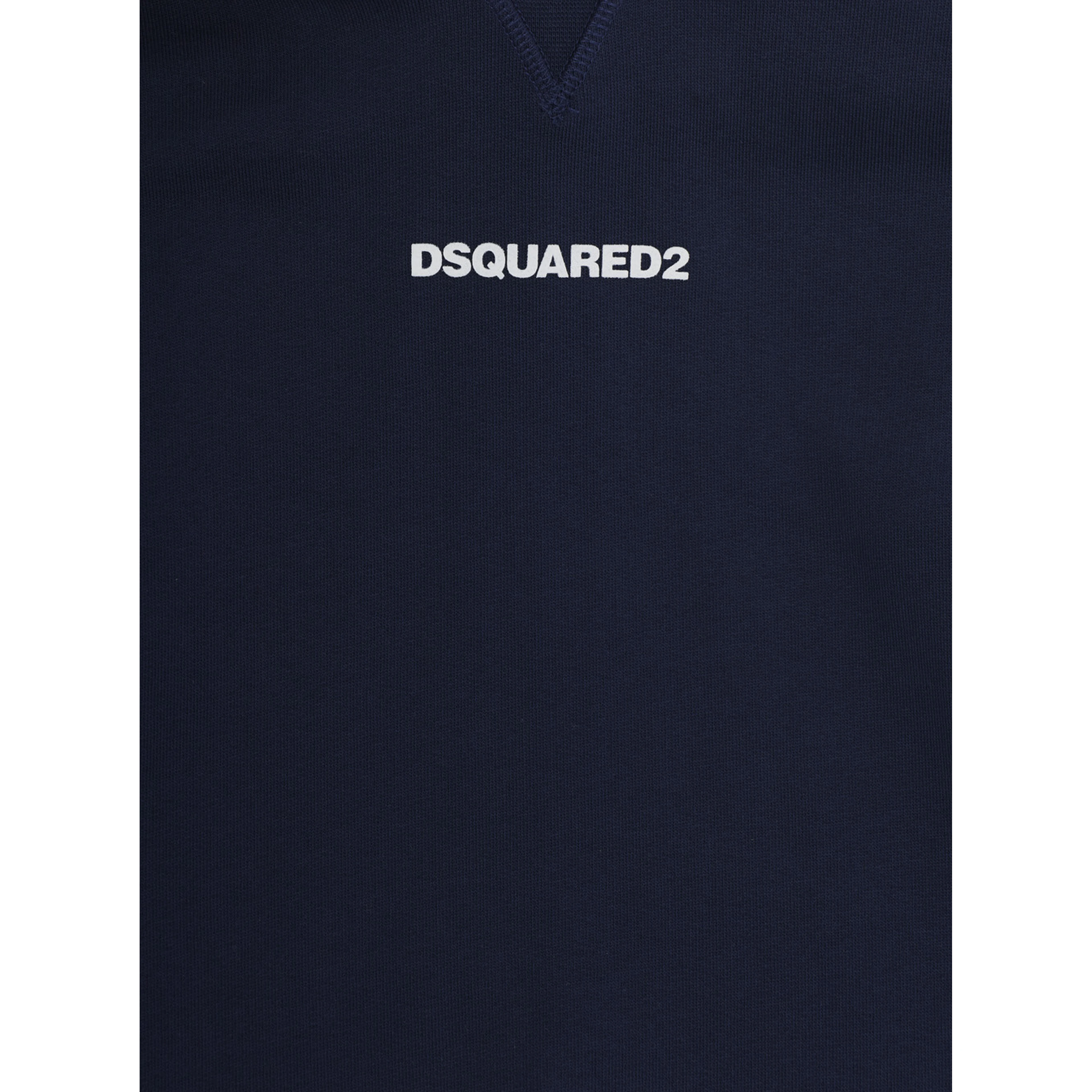 Blue Hoodie with fixed hood and logo lettering on the front in cotton Boy