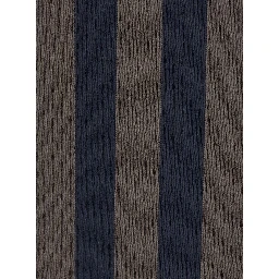 Blue Crew Neck T-shirt with All-Over Striped Motif in Cotton and Silk for Men