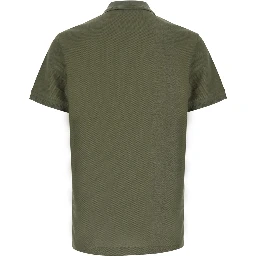 EDDIE EKD Green T-Shirt with Round Neck and Logo on the Front in Cotton Men