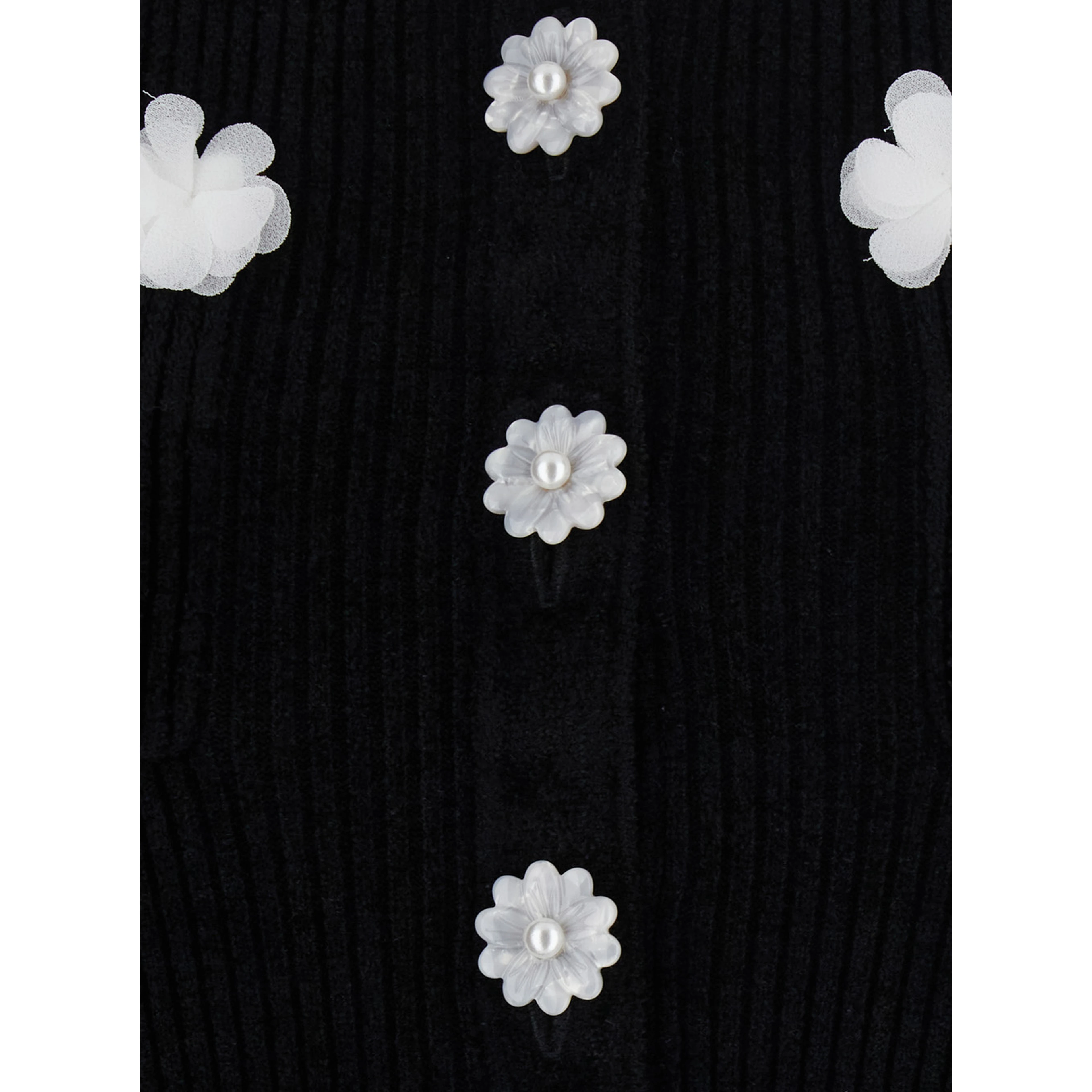 Black Mini dress with floral decorations in Blend viscose women