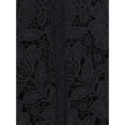 black Skirt with lace details and back closure in fabric for women