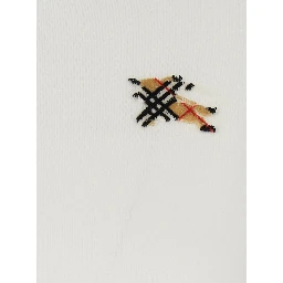 White T-shirt with EKD logo embroidered on the front in Cotton for women