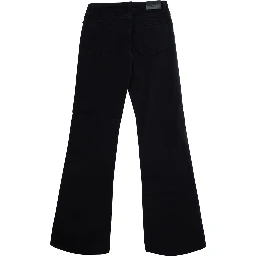 Black Jeans with Horsebit on the front and logo patch on the back in denim Boy