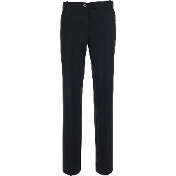 Protea black Pants with belt loops in fabric for women