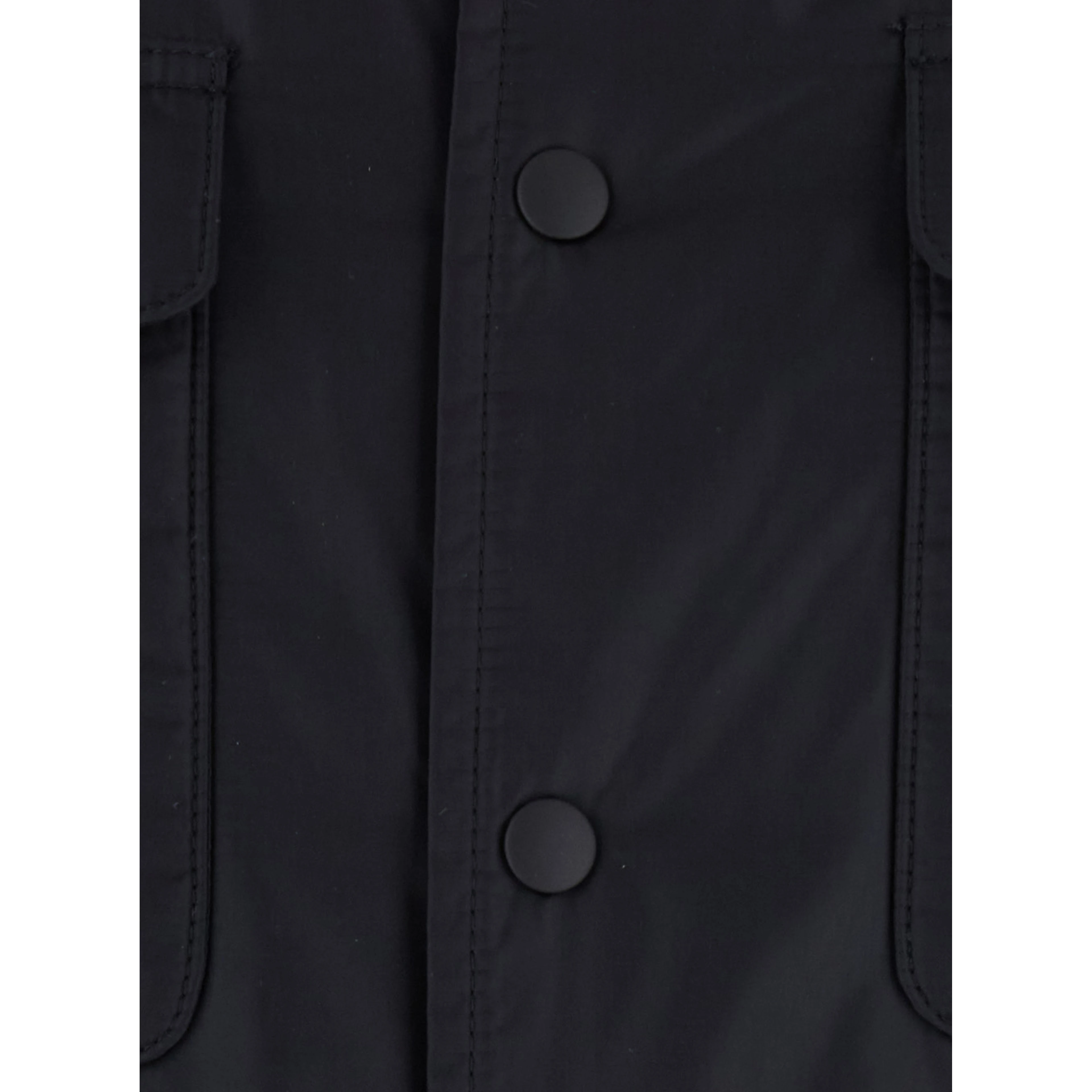 Blue Jacket with pointed collar and button closure in Tech Fabric men