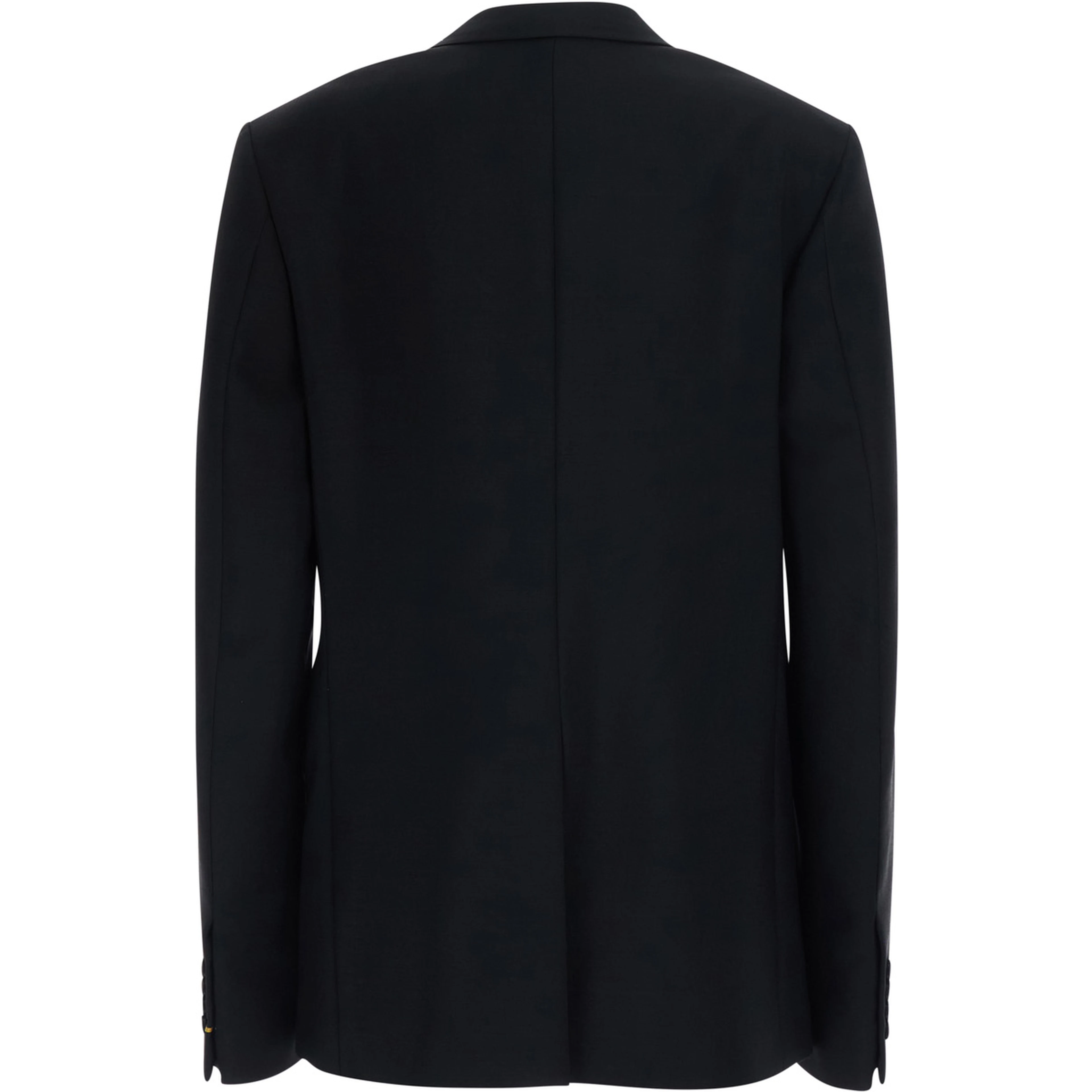 black Jacket with Notched revers in wool and mohair for women