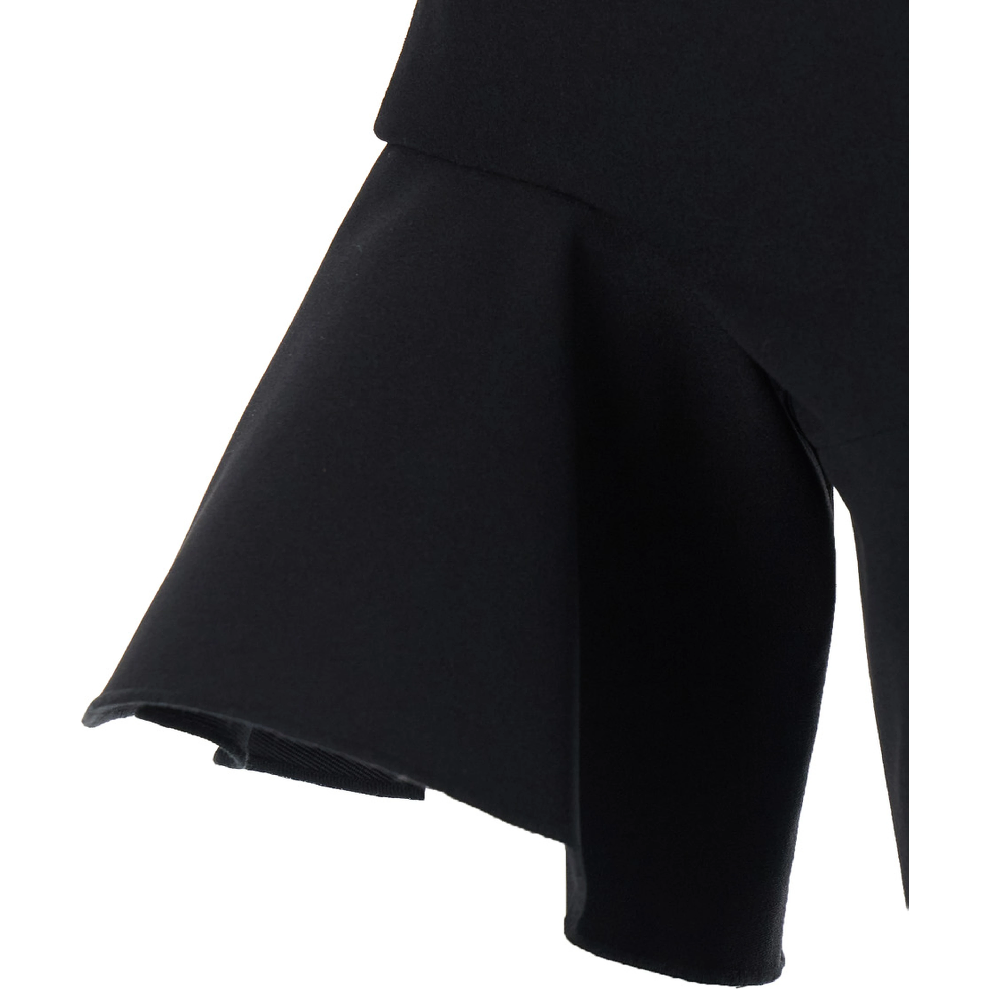 Cielo Black Long Dress with Off-shoulder and Hidden Zip Closure at the Back in Tech Fabric Women