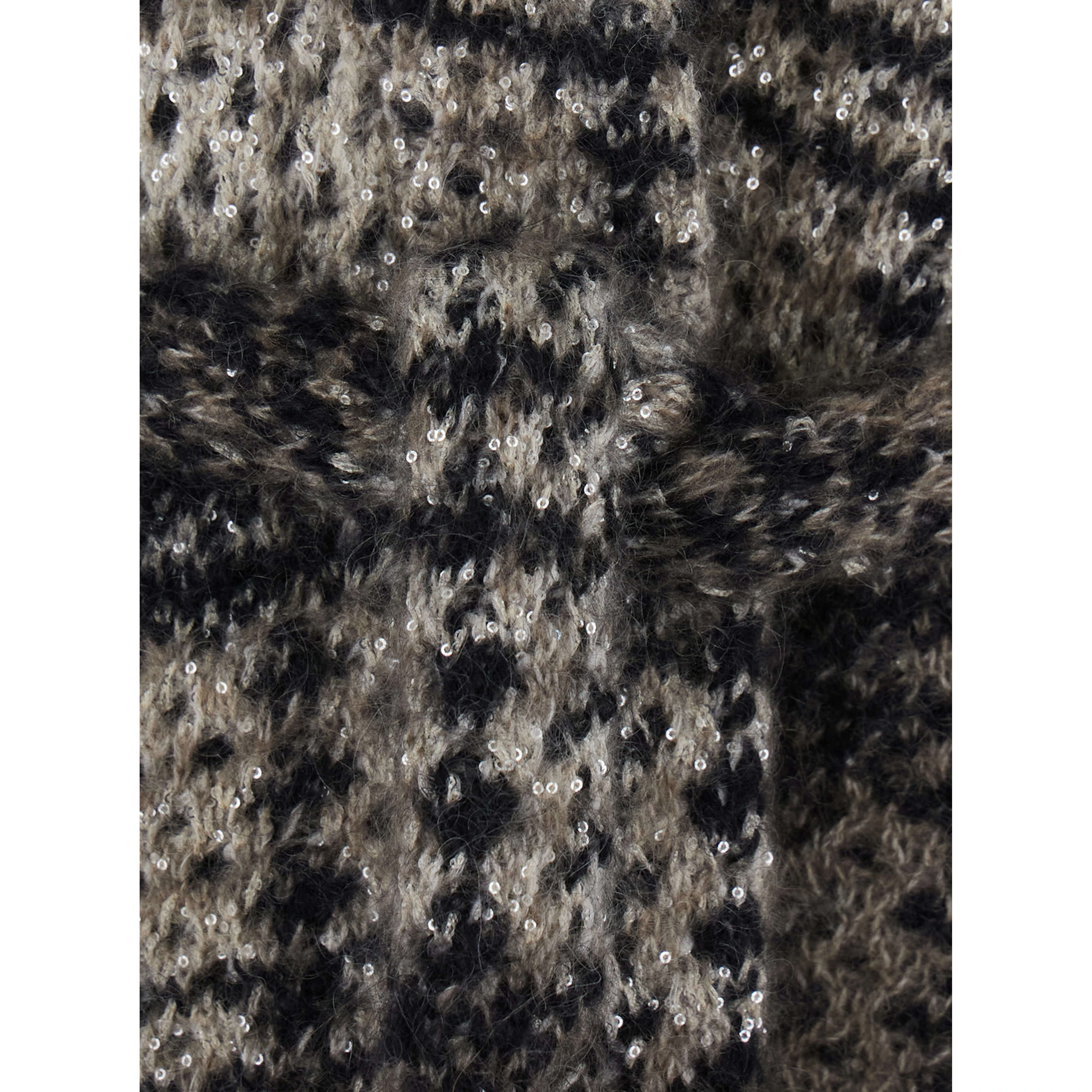 Multicolor Cardigan with belt and all-over applied sequins in mohair and wool Blend women