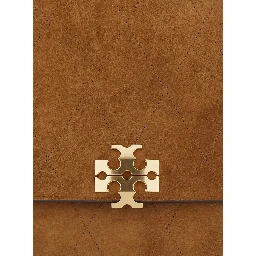 Charlie Brown Crossbody bag with sliding chain strap and logo plaque on the front in suede for women