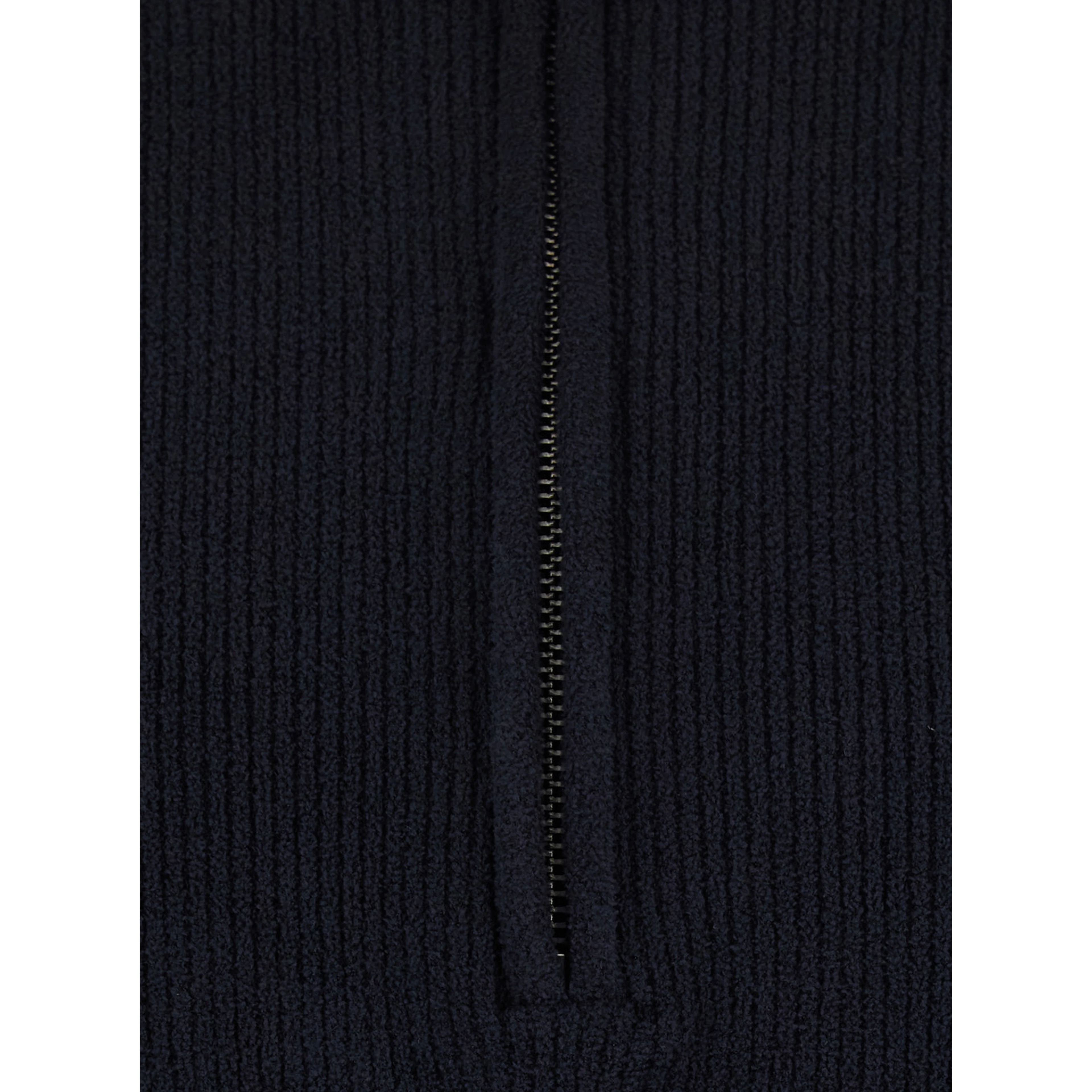 Blue Sweater with Turtleneck and Half Zip Closure on the Front in Wool Blend for Men