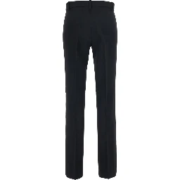 Protea black Pants with belt loops in fabric for women
