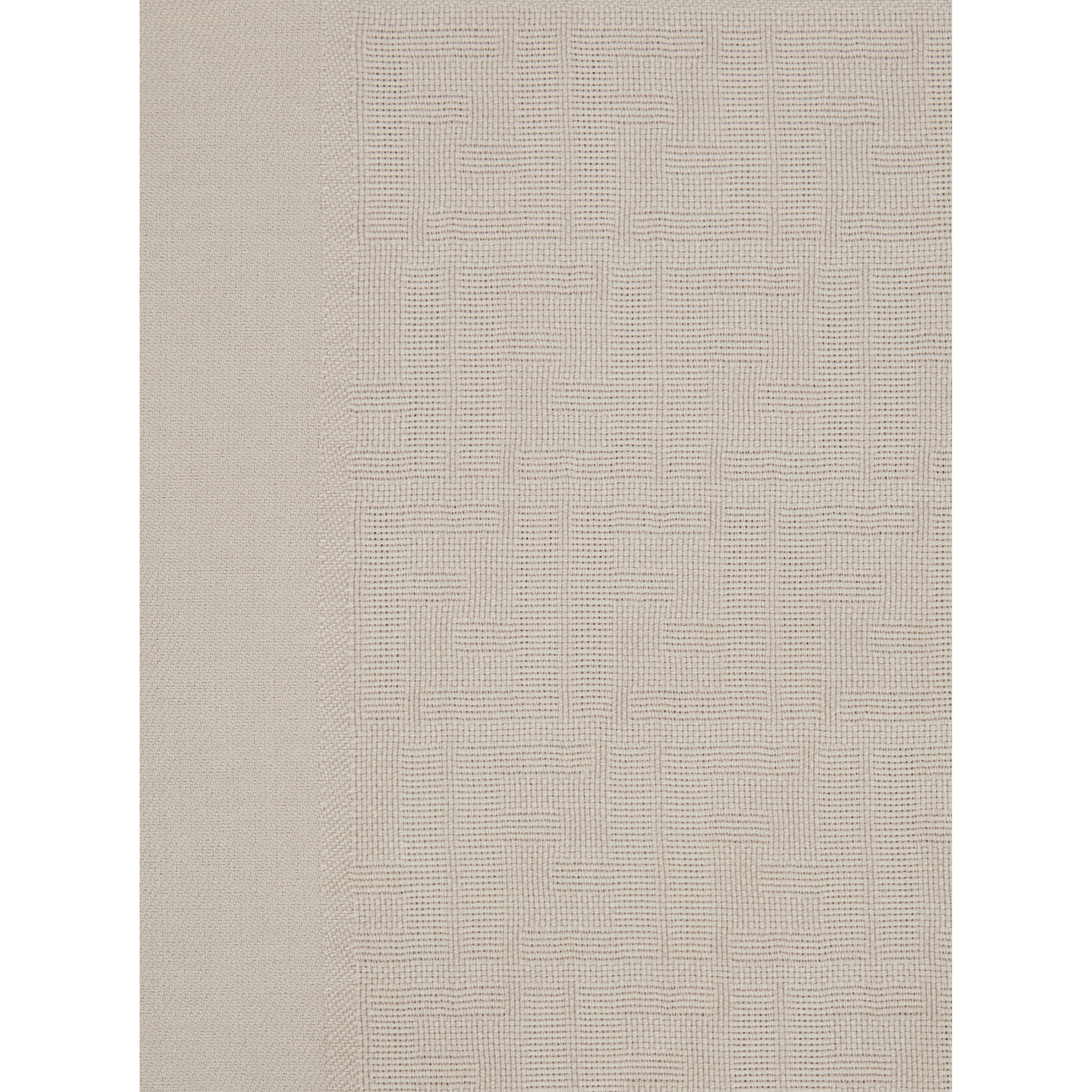 Beige Square Scarf with Fringed Hem and FF Pattern in Wool Blend for Women