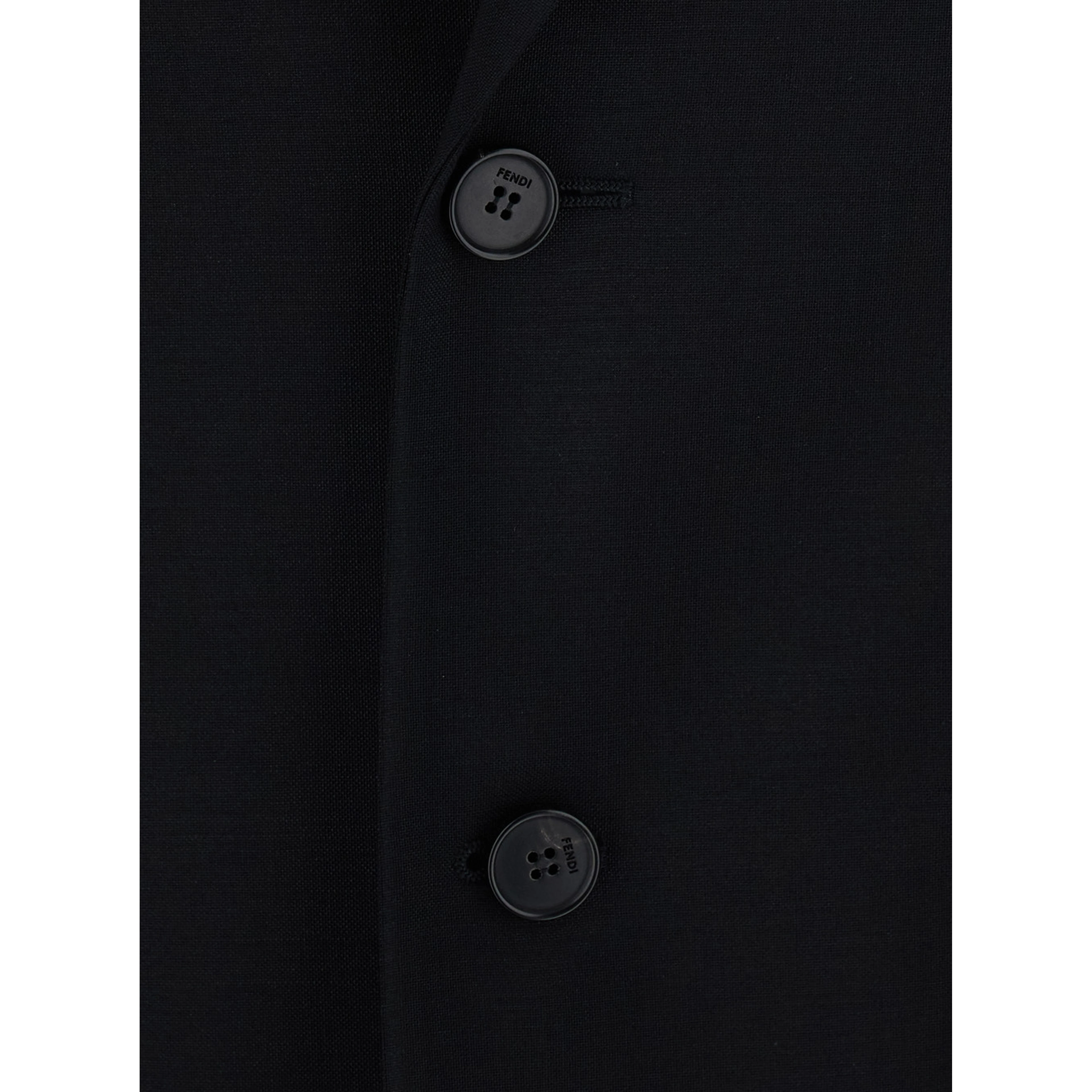 black Jacket with Notched revers in wool and mohair for women