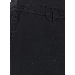 Le Pantalon Marin Black Pants with Removable Belt and Wide Leg in Cotton for Men
