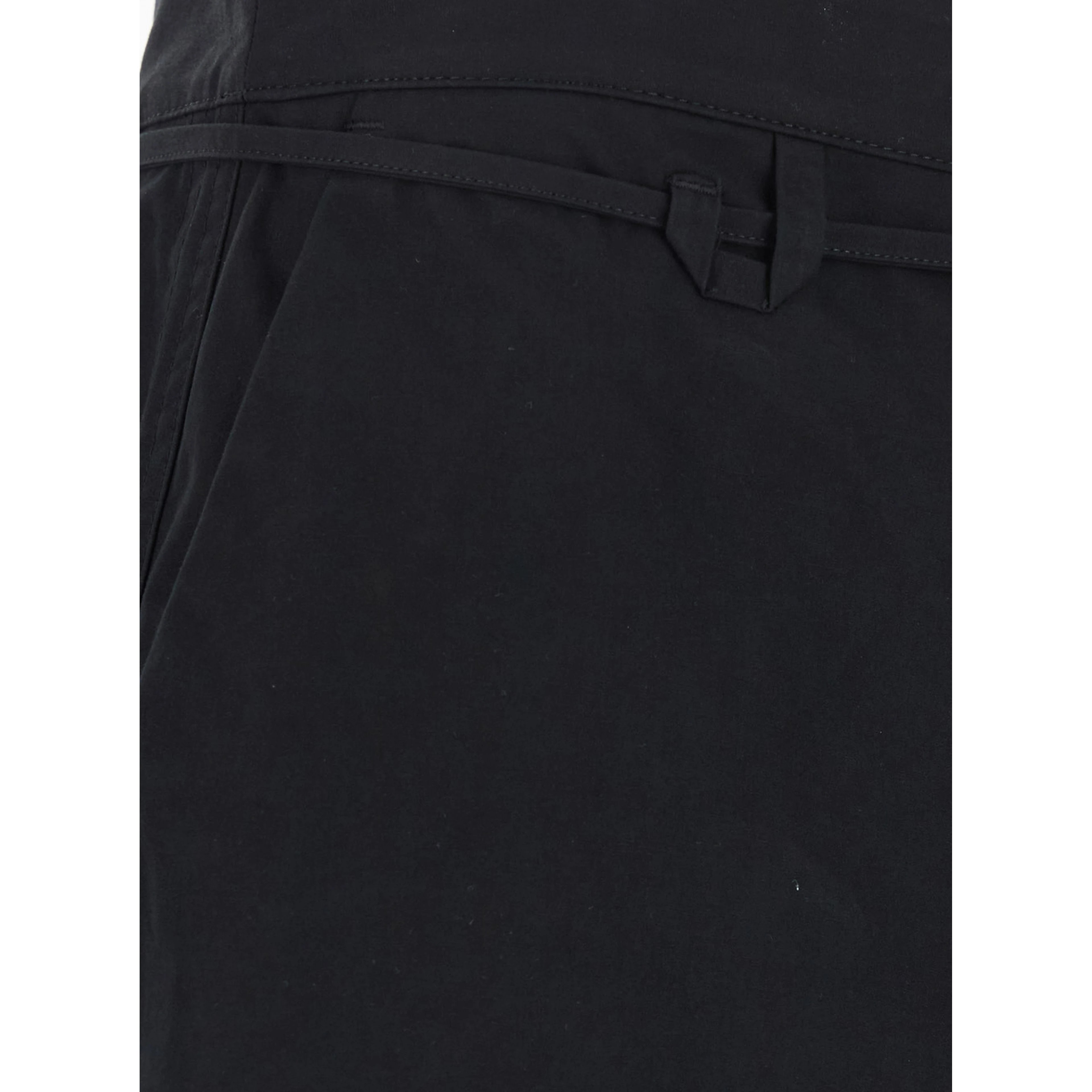 Le Pantalon Marin Black Pants with Removable Belt and Wide Leg in Cotton for Men