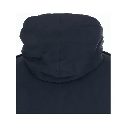 Blue Jacket with Front Zip Closure and Side Pockets in Tech Fabric Men