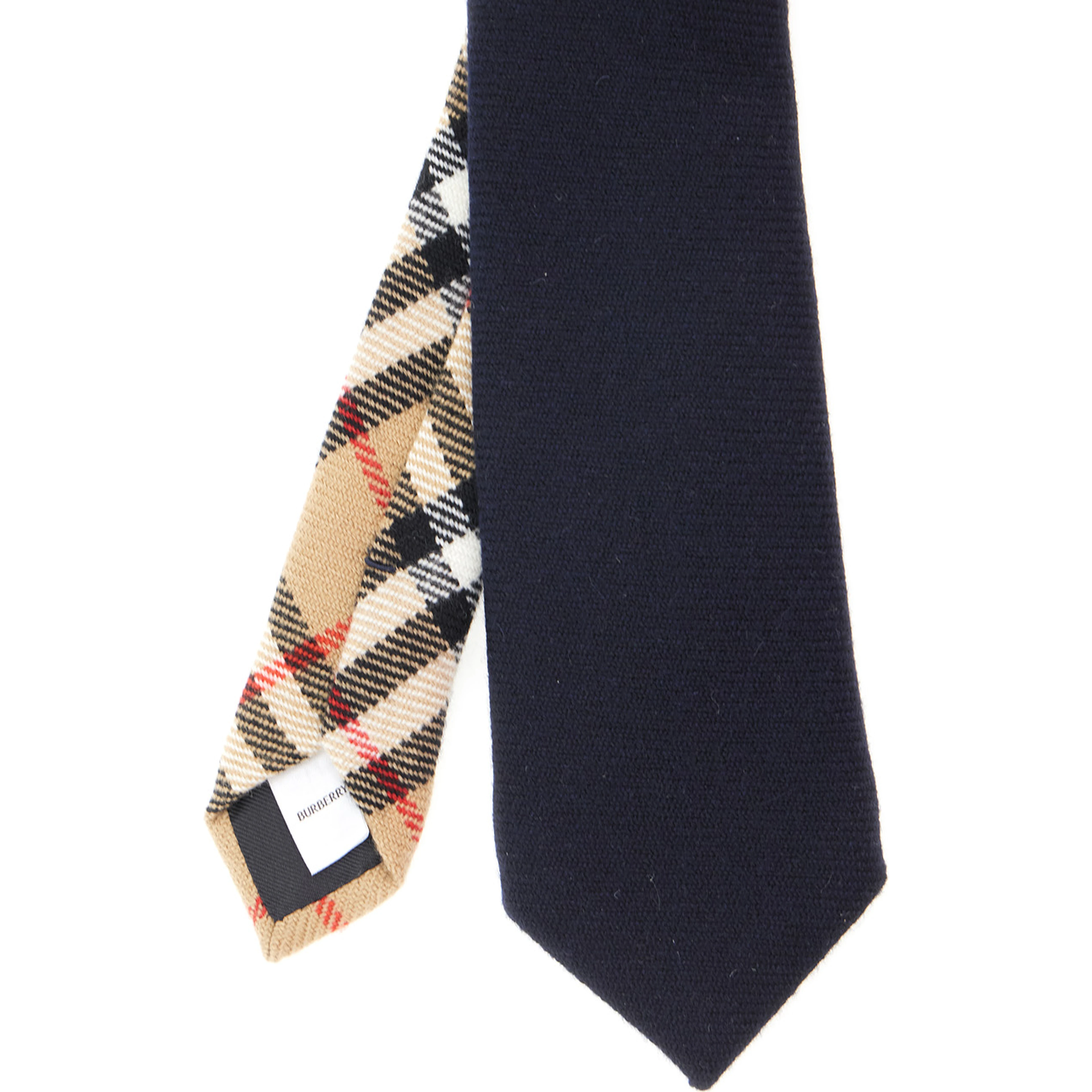 Check Tie with Plain Beige Details for Men